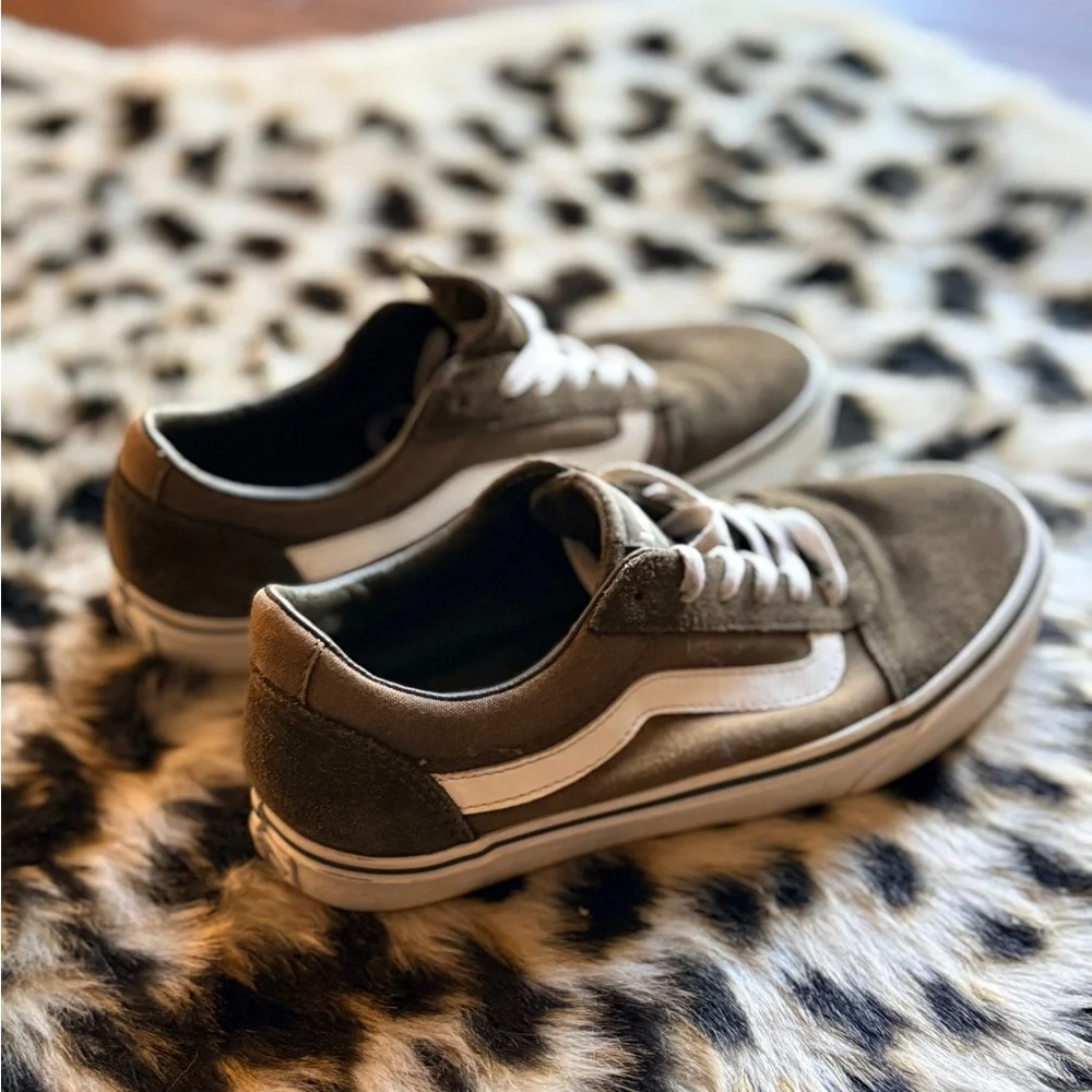 Vans Olive Suede Sneakers - Picture 1 of 4